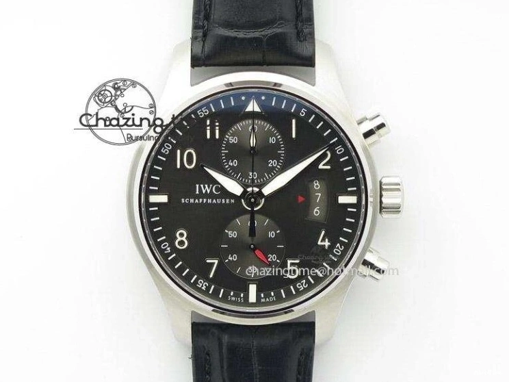 MIROTIME 0113 Comfortable Pilot Chrono IW388003 Real Ceramic ZF 1:1 Best Edition On Black Nylon Strap A 7322